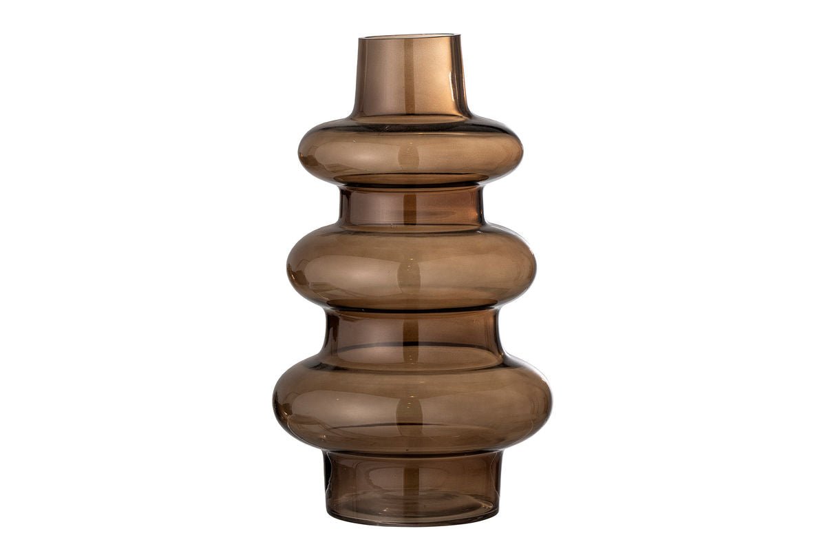 Vase "Spiruli" - brown glass vase