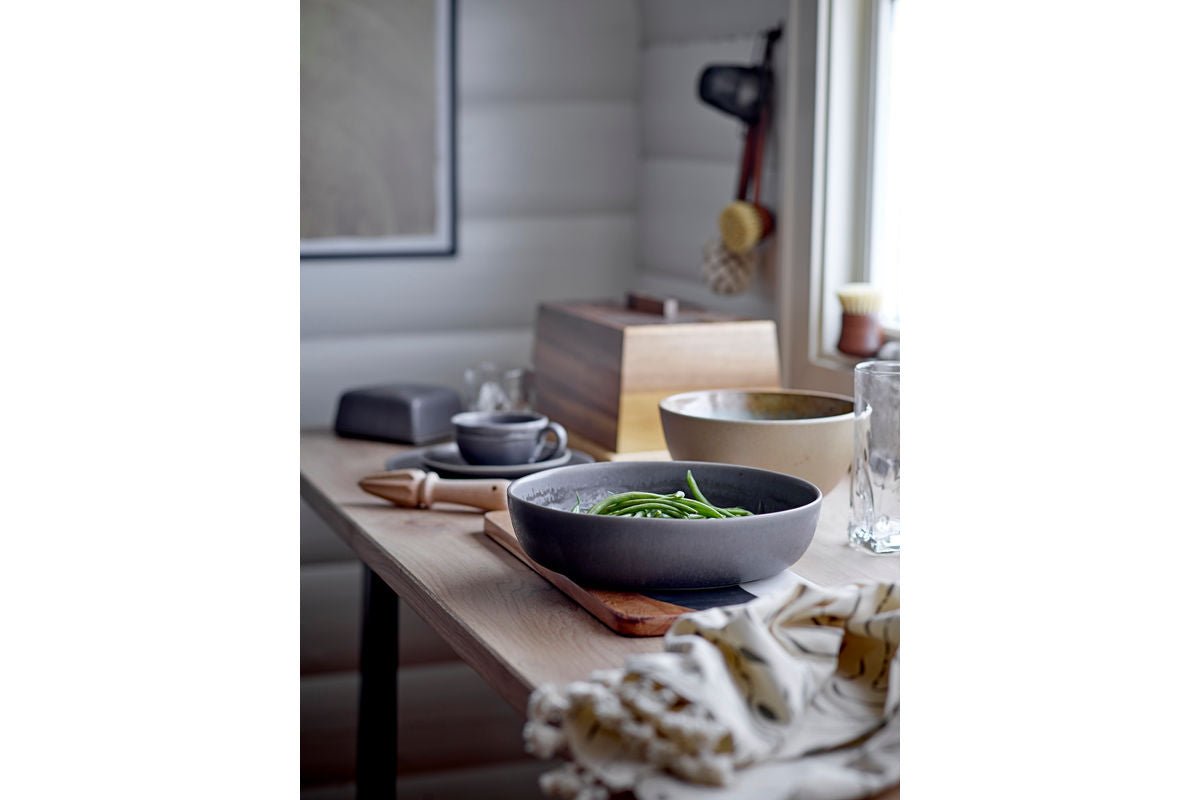 Bowl Lina - made of stoneware with bamboo lid