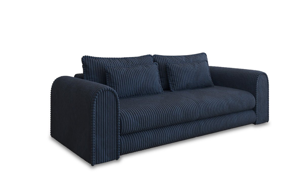Designer Sofa Lil Buddy 3-seater with sleeping function and storage in wide corduroy