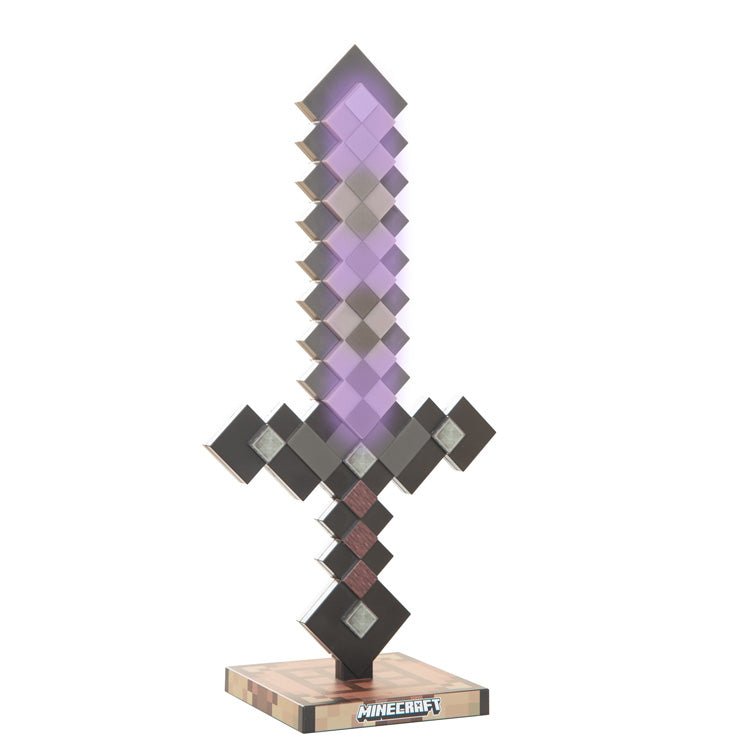 Minecraft LED-Tischlampe „Netherite Sword“ – mit Akku & Farbwechsel