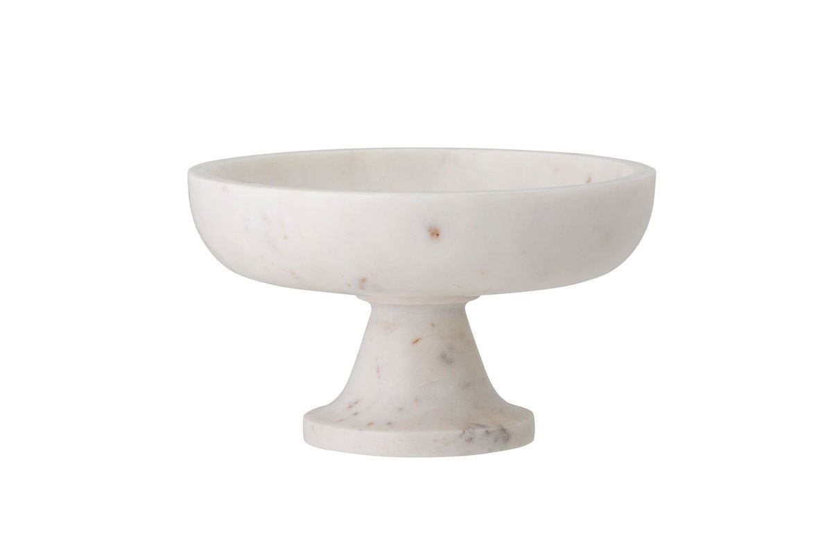 Bowl Erin - White Marble with Elegant Stand