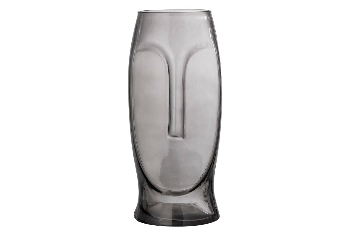 Vase "Facy" - gray glass vase