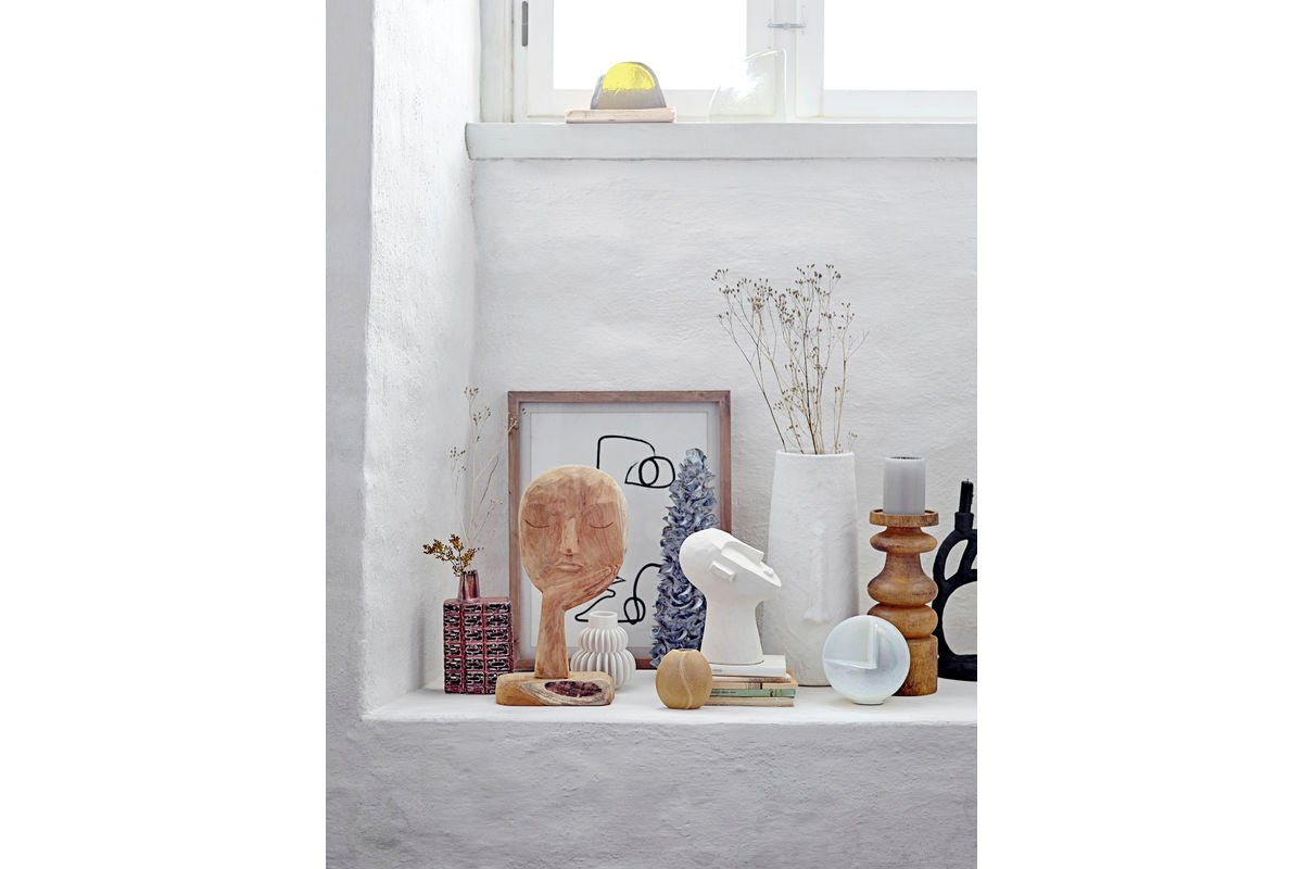 Vase „Nordia“ – Steingut in Weiß