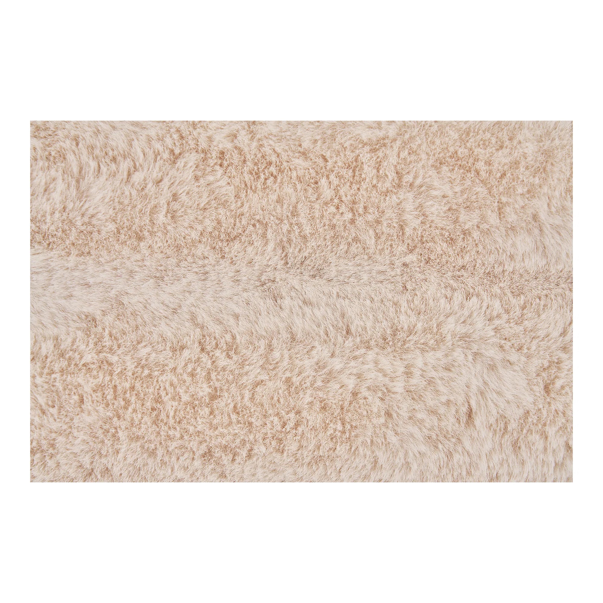 Tao Faux Fur Plush Throw Blanket Beige 130x180 cm