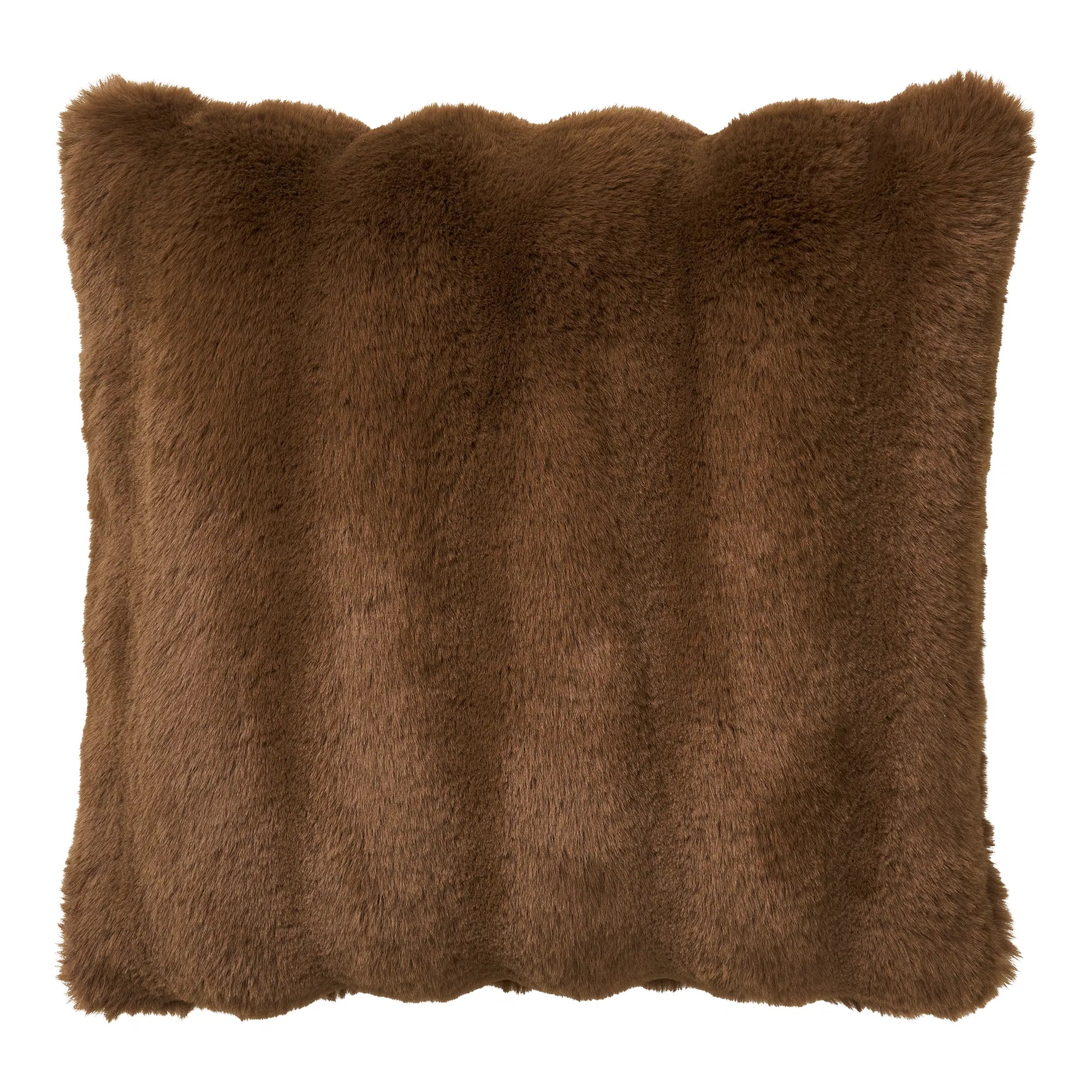 Flausch - Decorative Pillow Tao made of Faux Fur Brown 45x45 cm