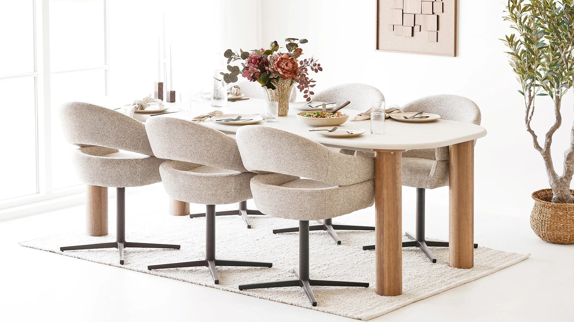 Barni rug - in a warm beige tone