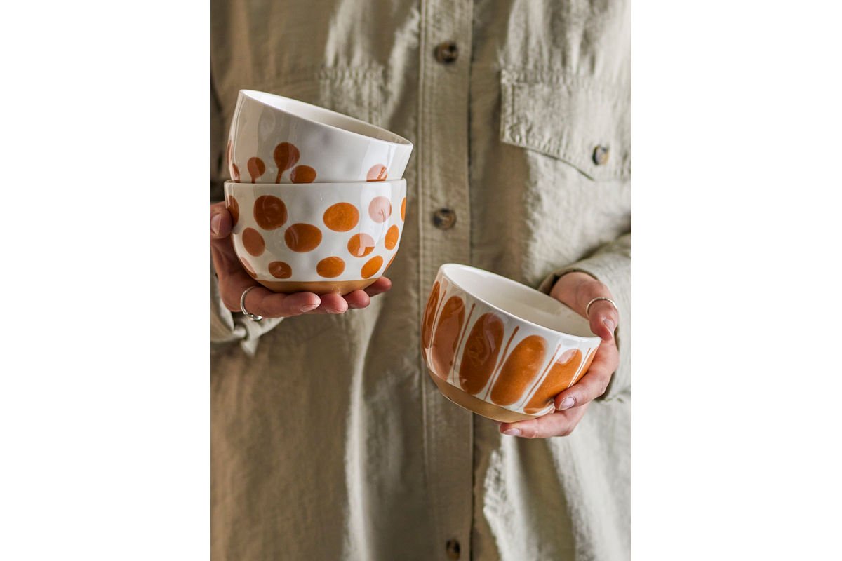 Schale Loréa – aus Steingut gefertigt - 3er Set