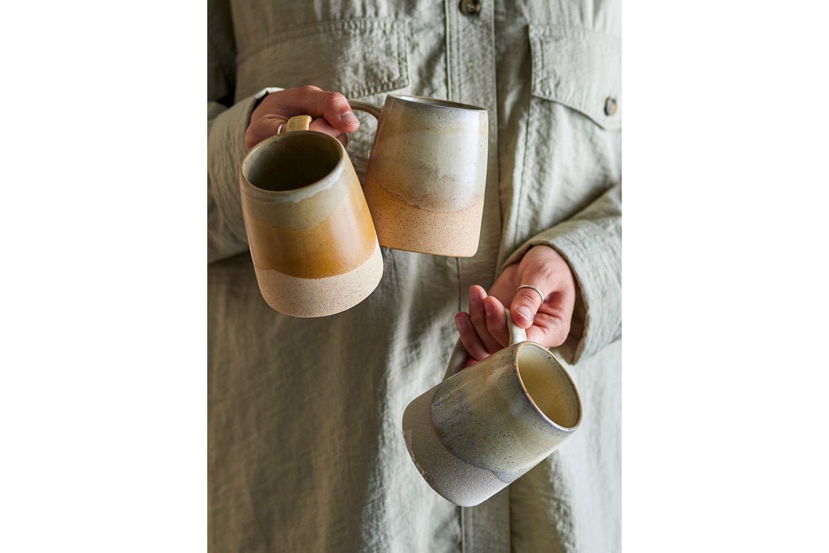 Becher Élan - aus Steingut gefertigt / 3er Set