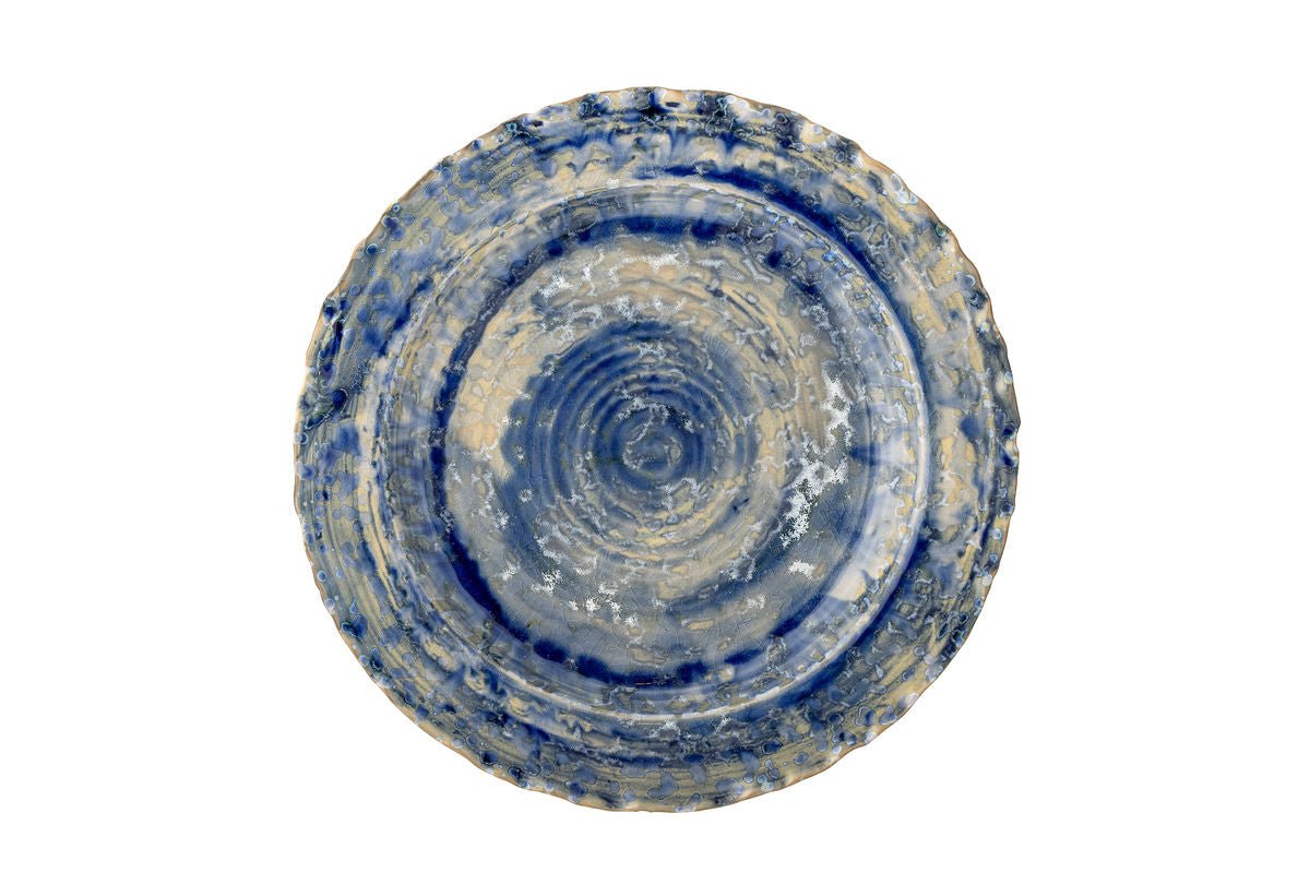 Servierplatte Aluna – aus Steingut mit reaktiver Glasur