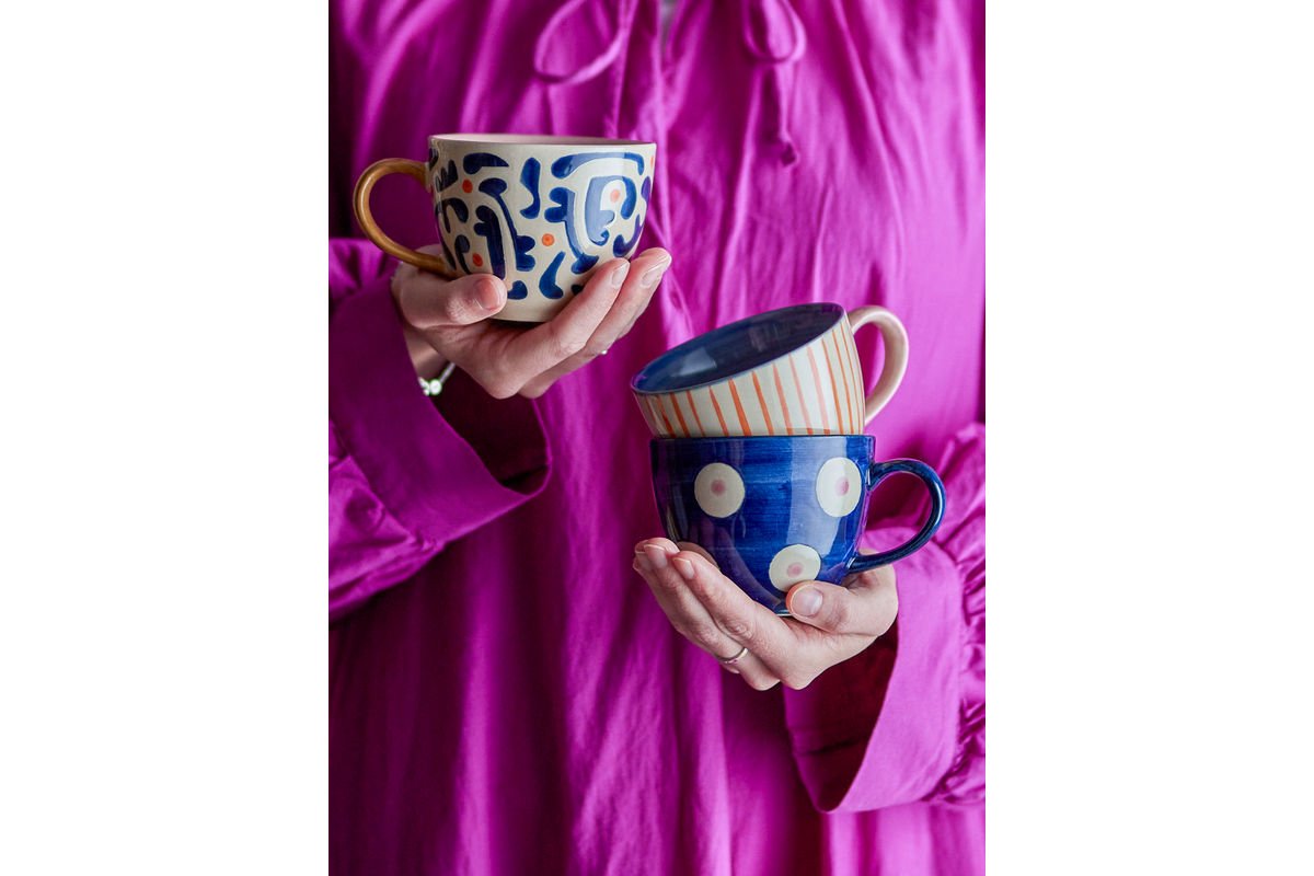 Becher-Set Liron –  aus Steingut gefertigt 3er Set