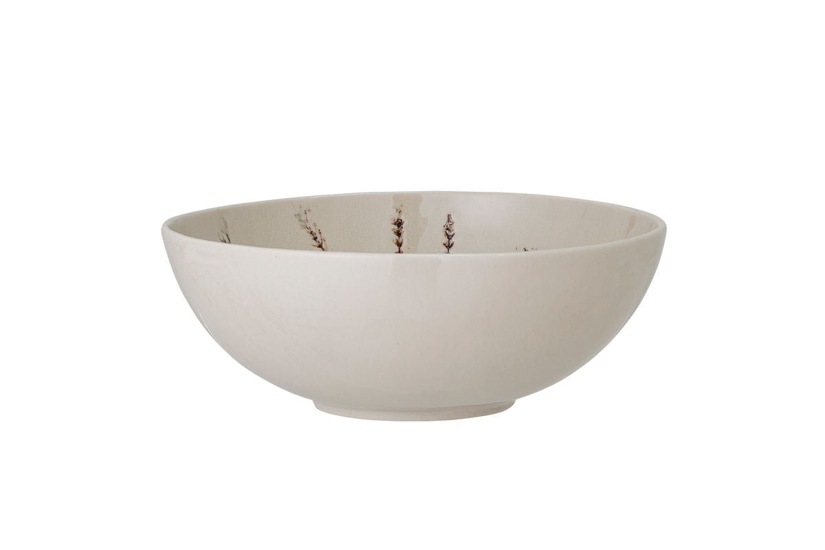 Bowl Sandy – Stoneware with Crackled Glaze and Floral Decoration