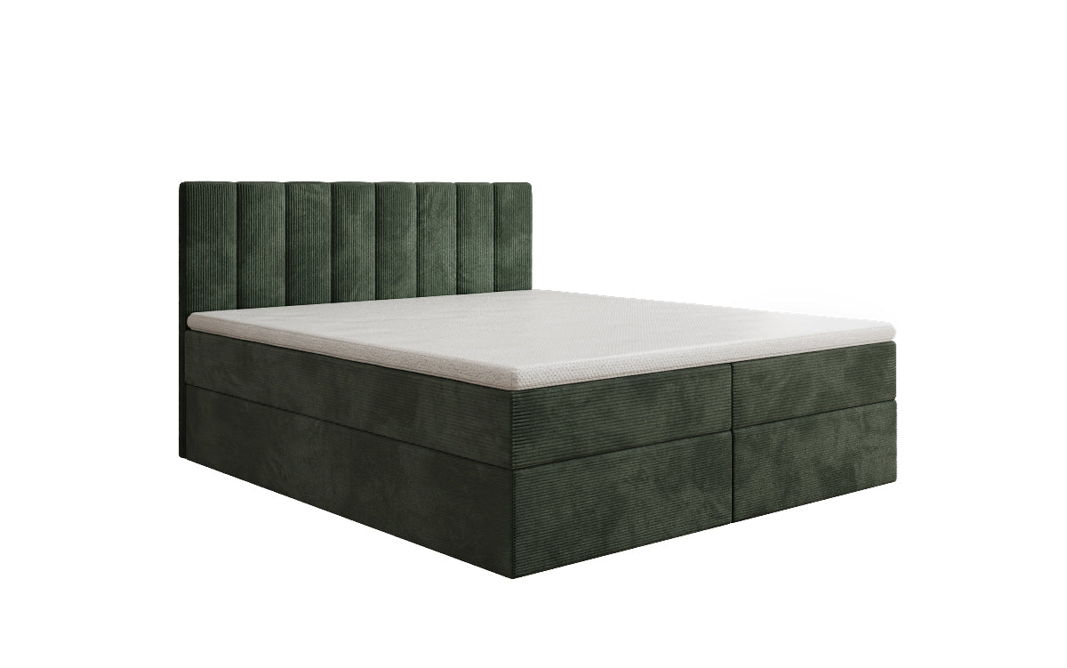 Sofia box spring bed in Corduroy with storage