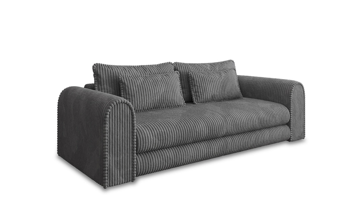 Designer Sofa Lil Buddy 3-seater with sleeping function and storage in wide corduroy
