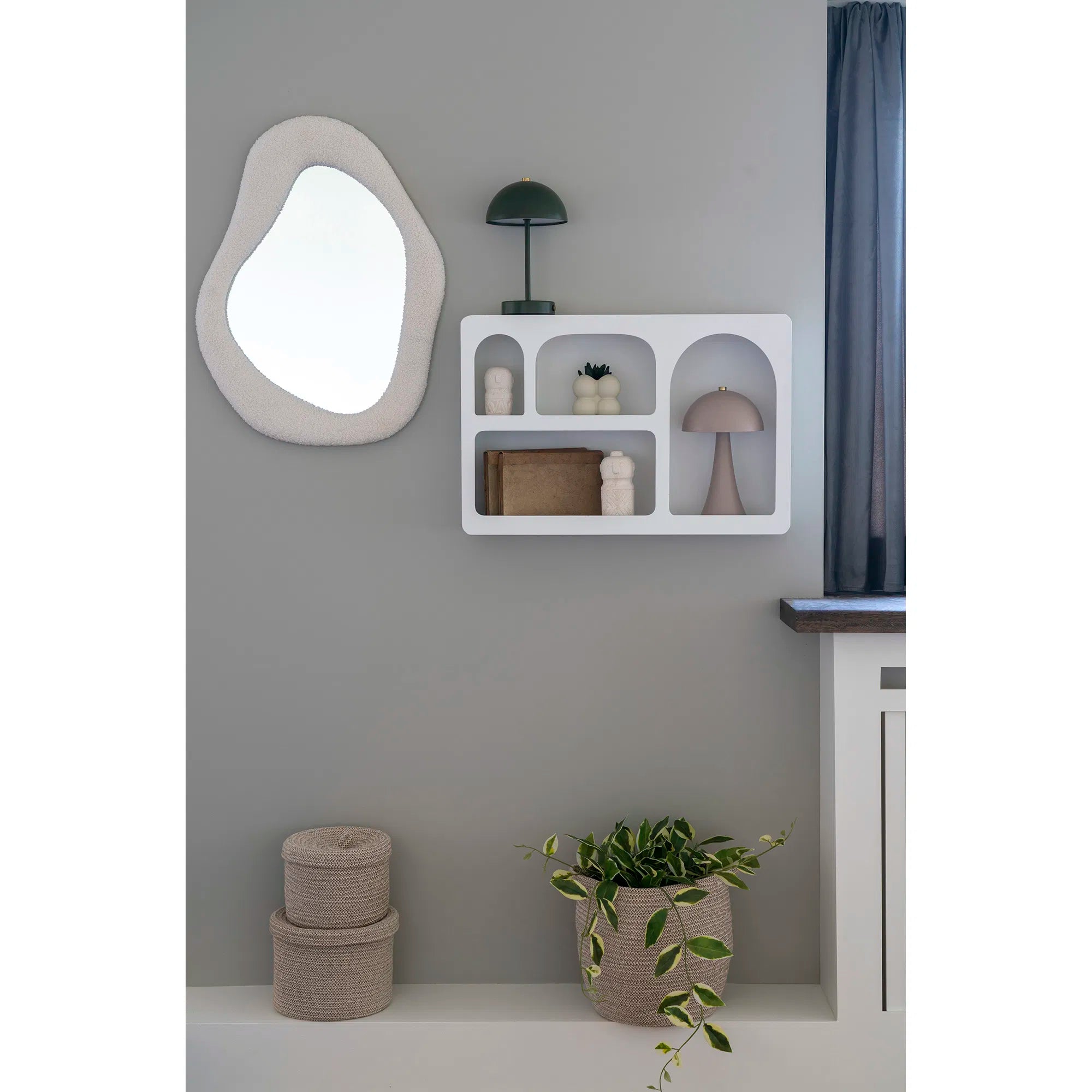 Mirror Lunaro – Teddy Design in White