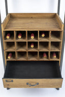 Wine cabinet Edgar – made of pine wood in Brown