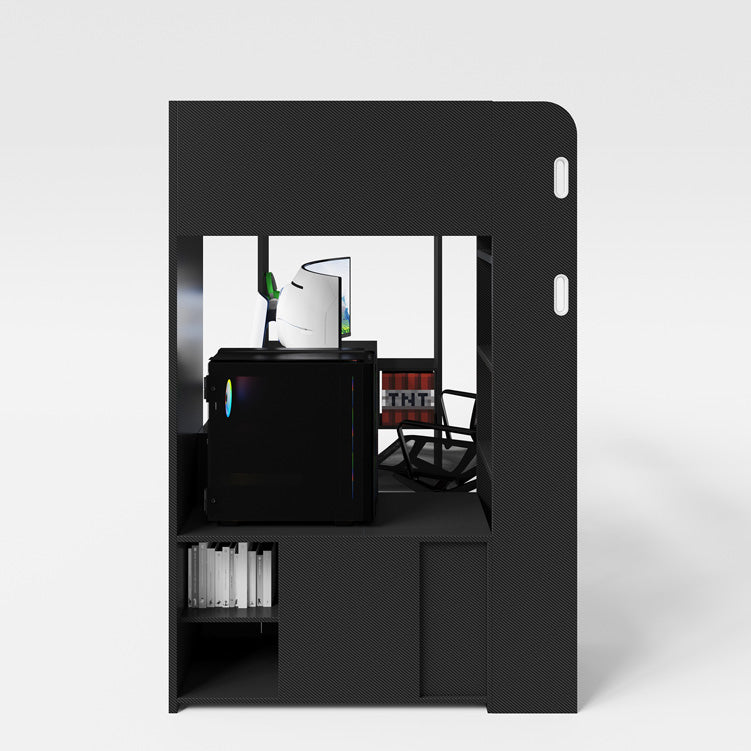 Minecraft Gaming Loft Bed "BaseCamp" with Desk & Shelf