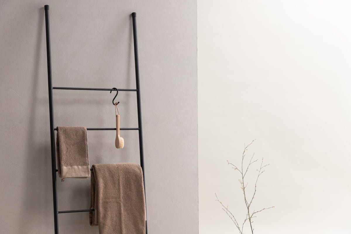 Towel ladder / wardrobe Lazaro – Minimalist design in Black