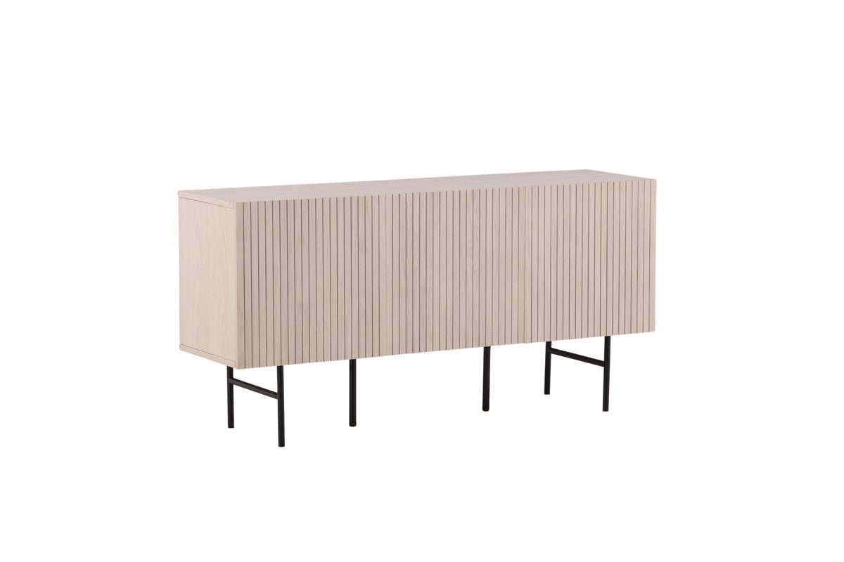 Kommode Elvesta – 150 cm, Whitewash oder Schwarz, Modern Skandi