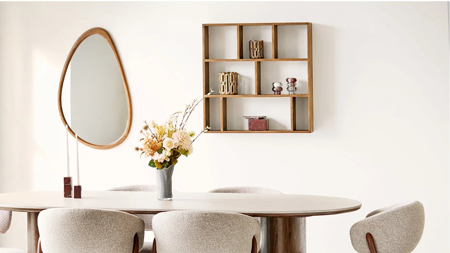 Wall shelf Luzifer II - made of dark oak wood