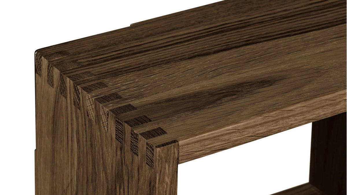 Wall shelf Luzifer II - made of dark oak wood