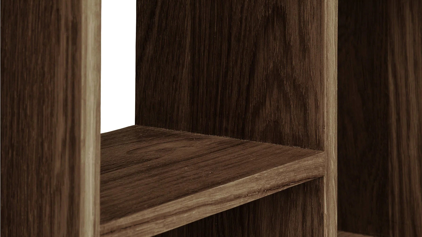 Wall shelf Luzifer II - made of dark oak wood