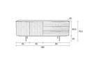 Rodolfo sideboard – made of walnut veneer in Brown