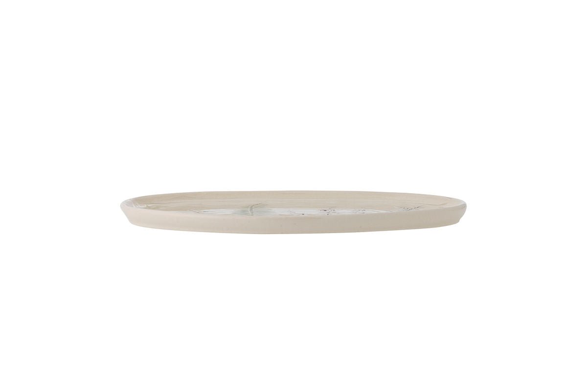 Serving Platter Céloria - made of stoneware - floral motif