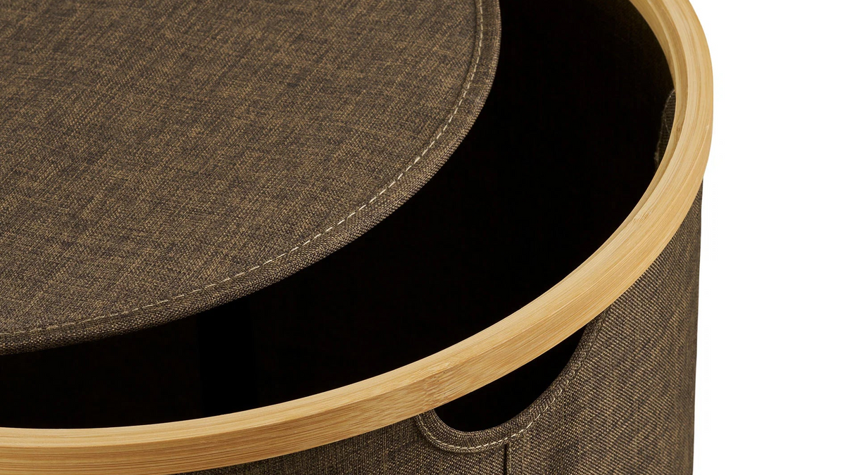 Laundry basket Marcello - made of bamboo and polyester