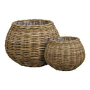 Plant Basket Avenora – made of Kubu rattan, set of 2