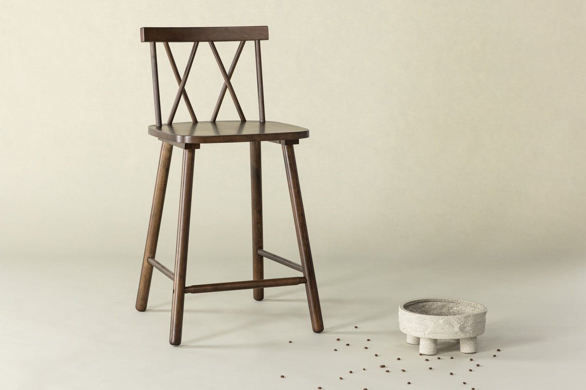 2-piece set - Bar stool Möllner slim and stylish design in 3 colors