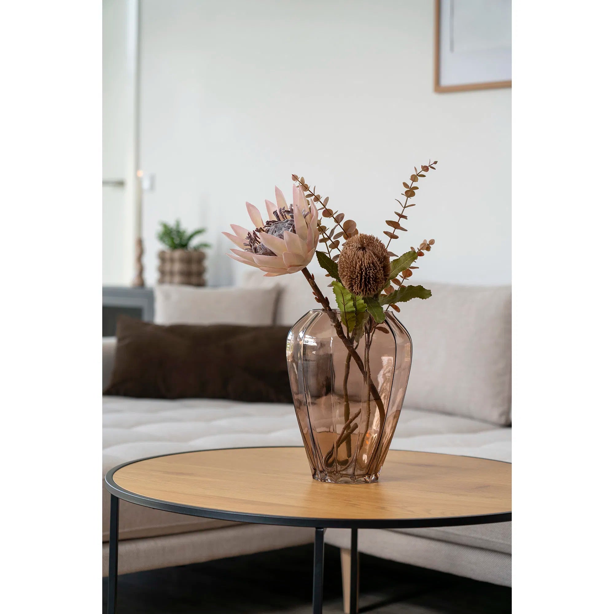 Vase "Oliviera" – Smoke Brown Glass