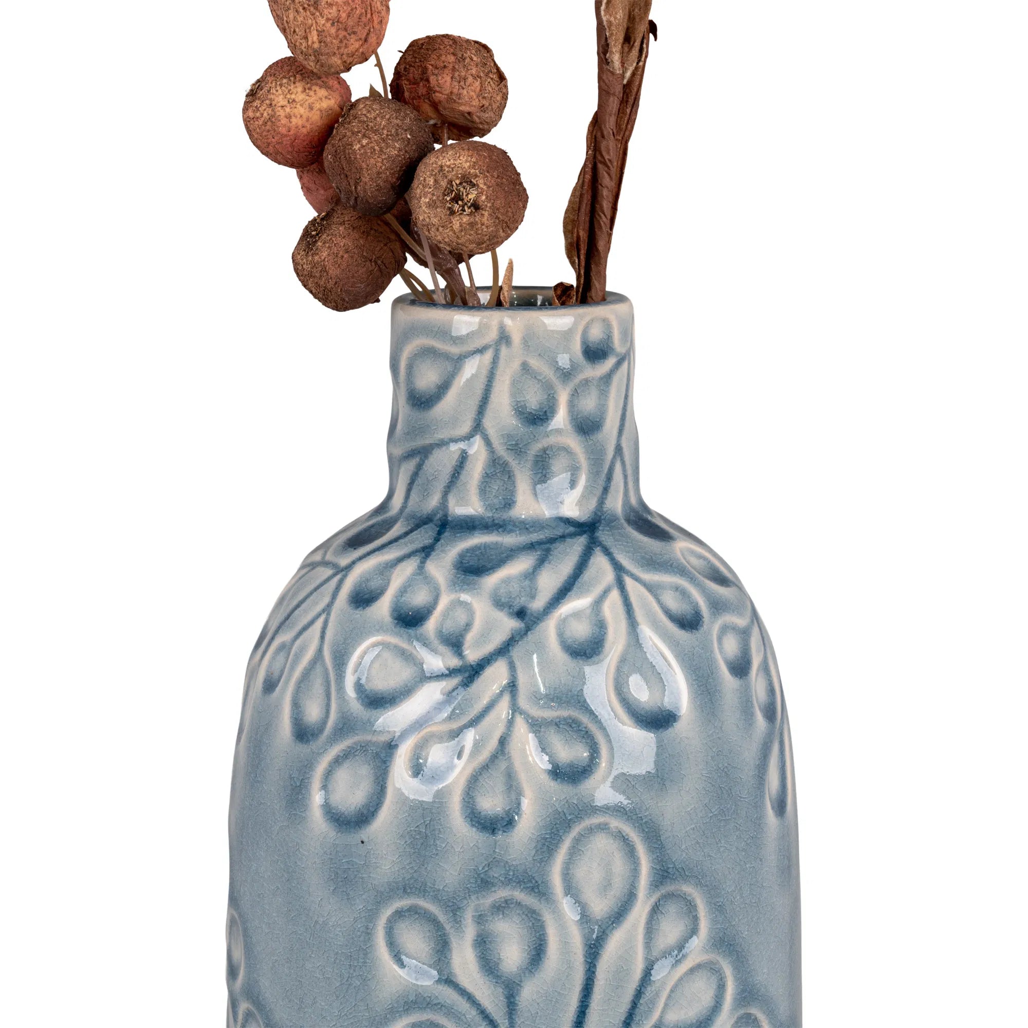 Vase Azurea – Ceramic in Blue, 26 cm
