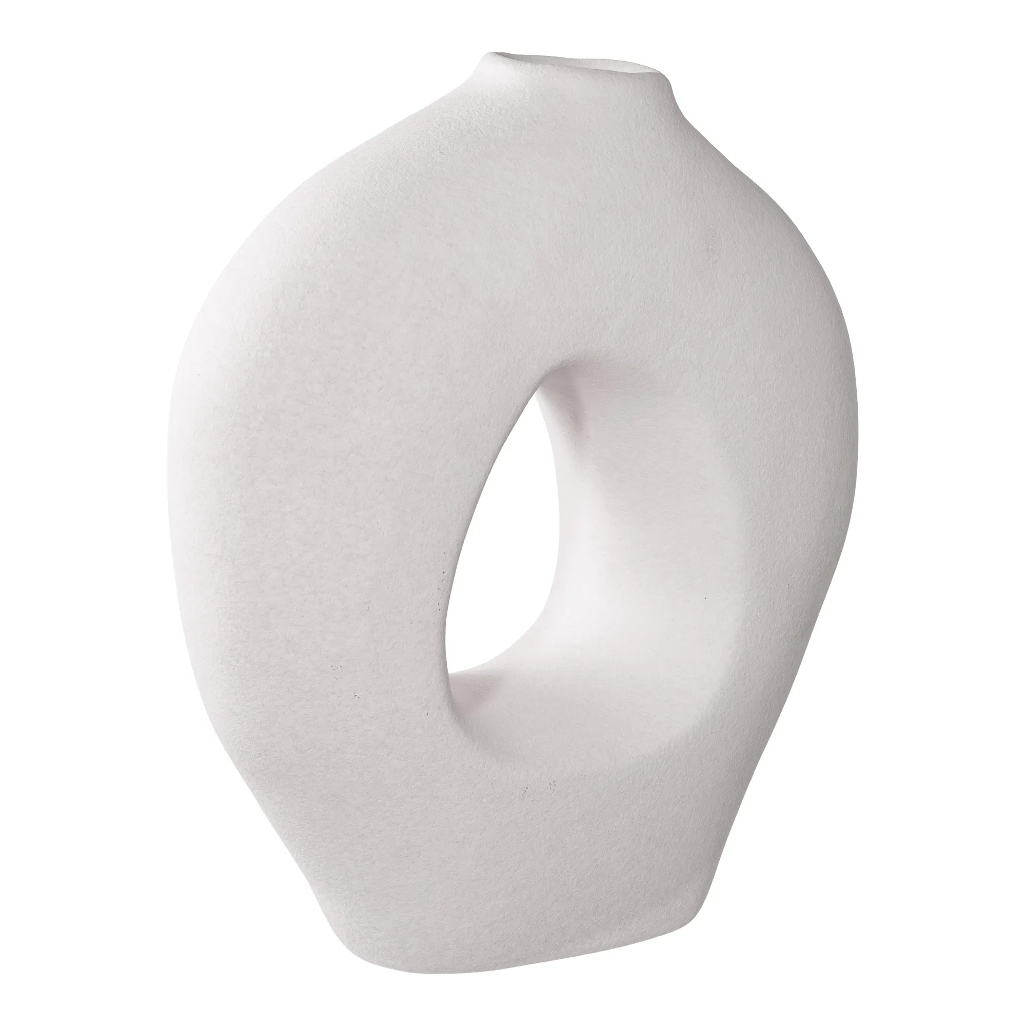 Vase "Lunea" – Sculptural Ceramics in White