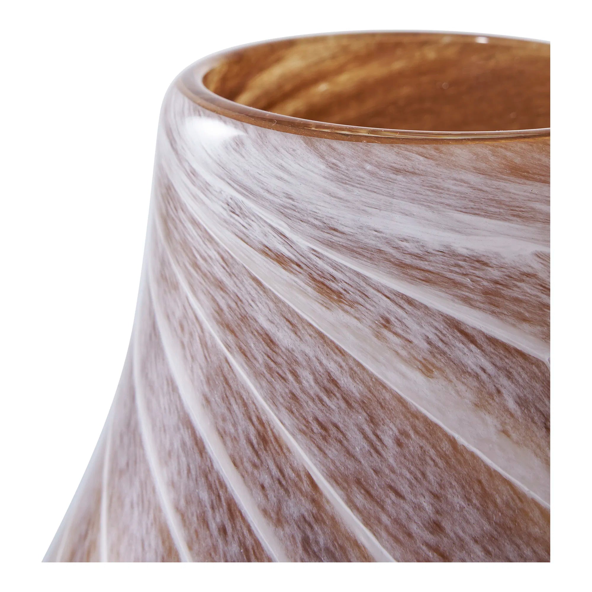 Vase "Liora" – Glass in warm brown tone