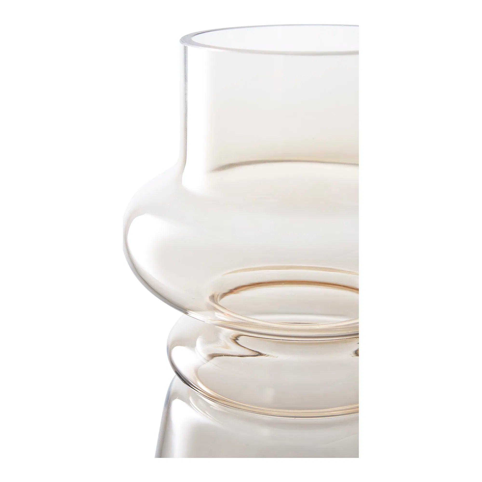 Vase "Eleni" – smoked glass in soft brown