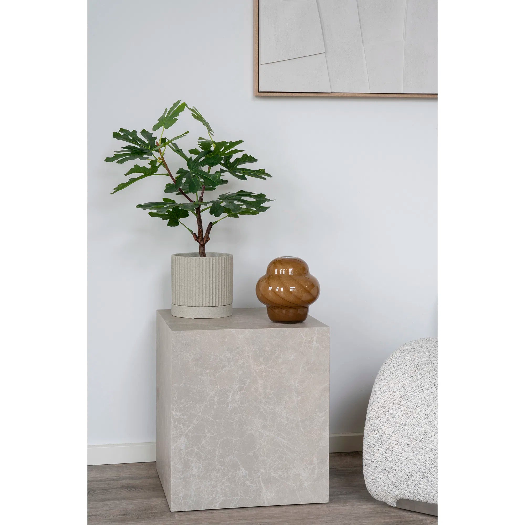 Vase Nivora – Glass, Brown, 17 cm