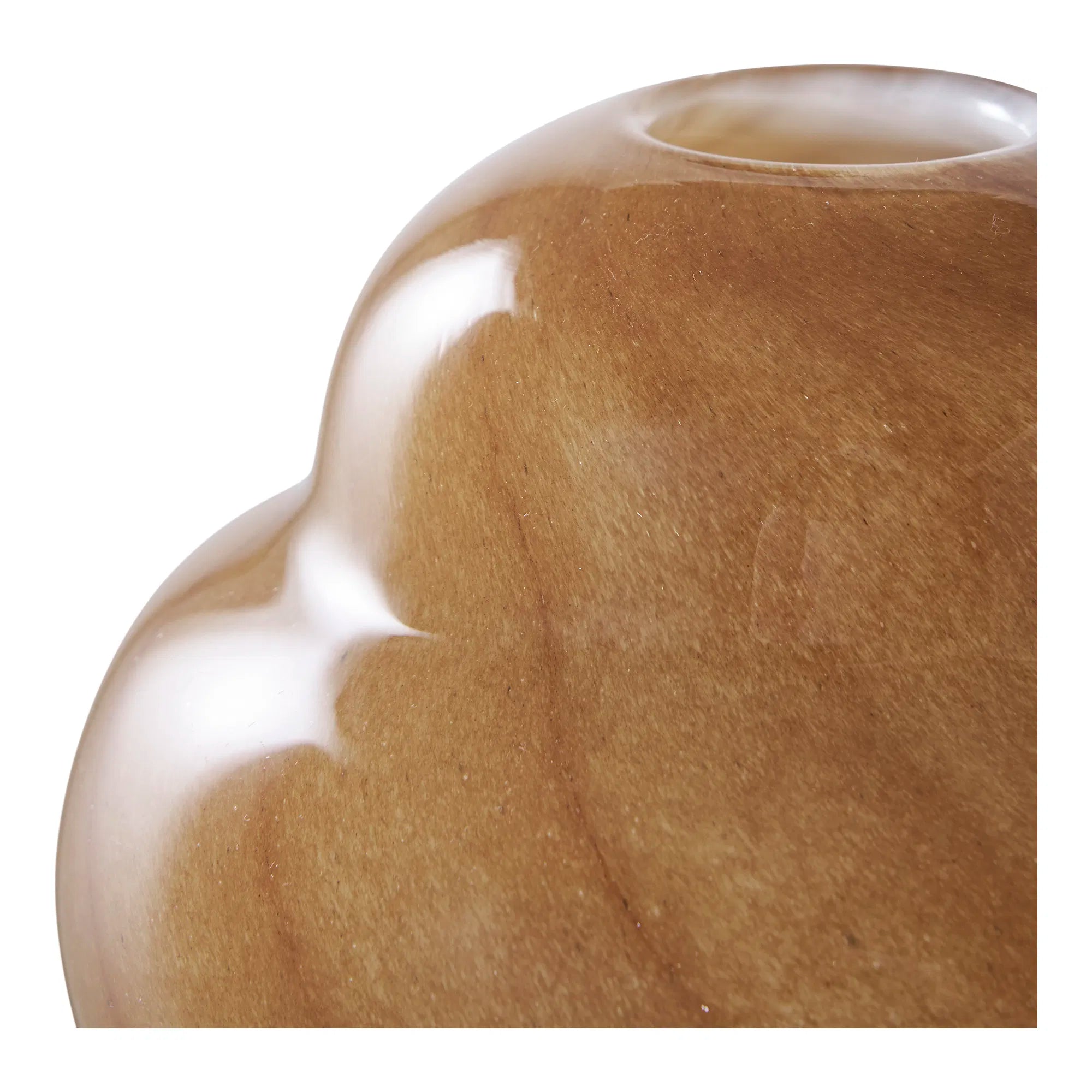Vase Nivora – Glass, Brown, 17 cm