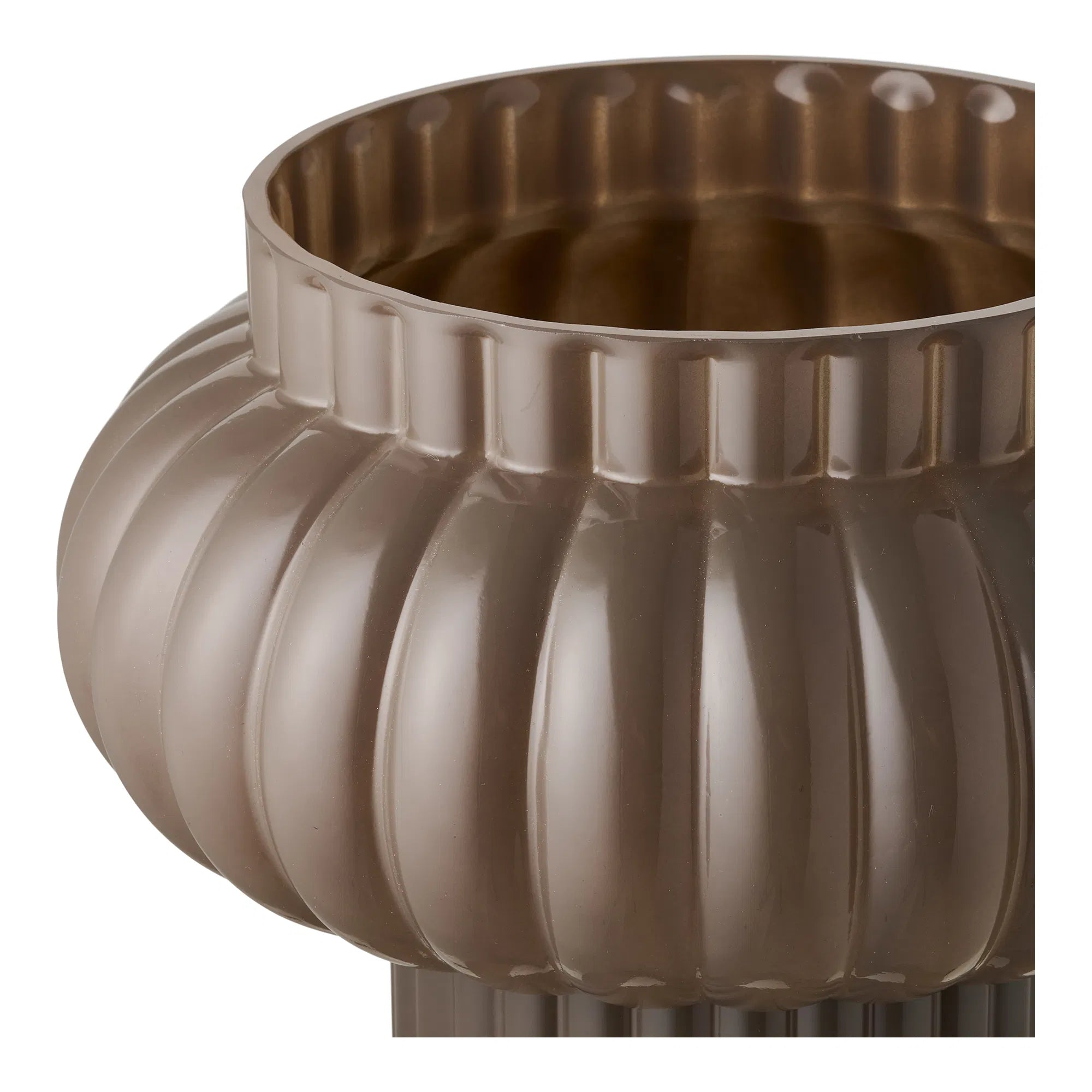 Vase "Orion" – Mouth-blown Glass in Brown