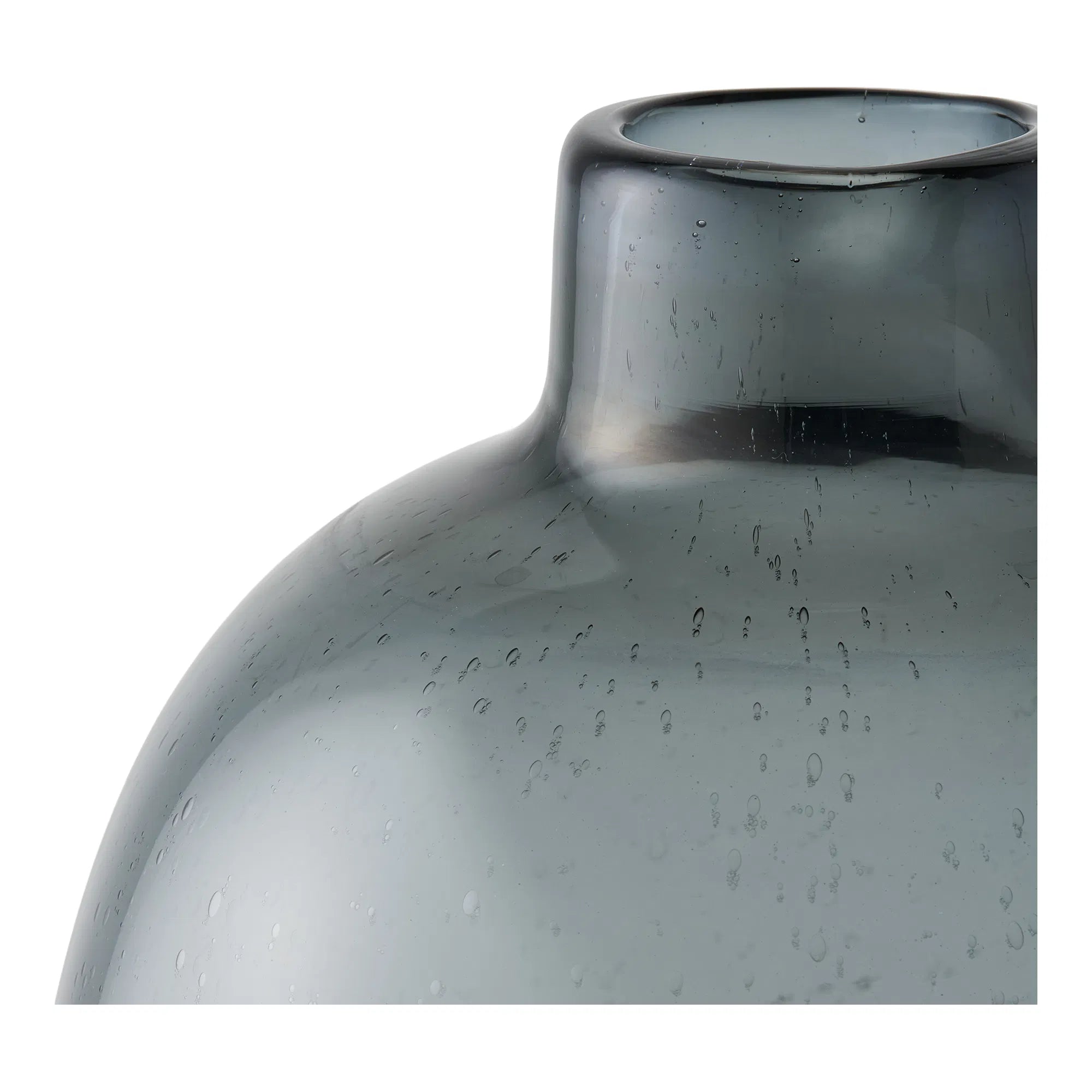 Vase "Noira" – smoked glass in deep black