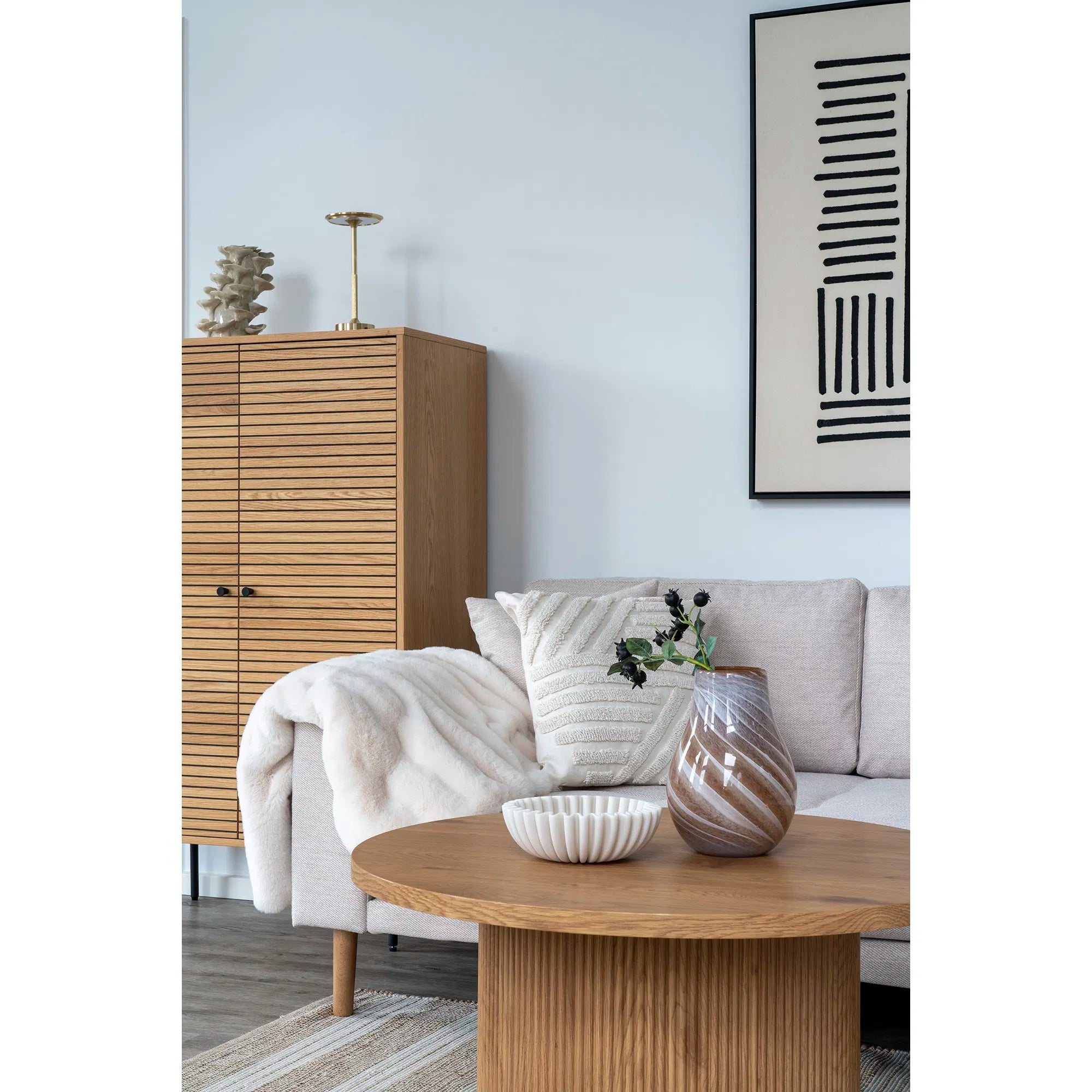 Bowl "Mirella" – Beige Polyresin Design