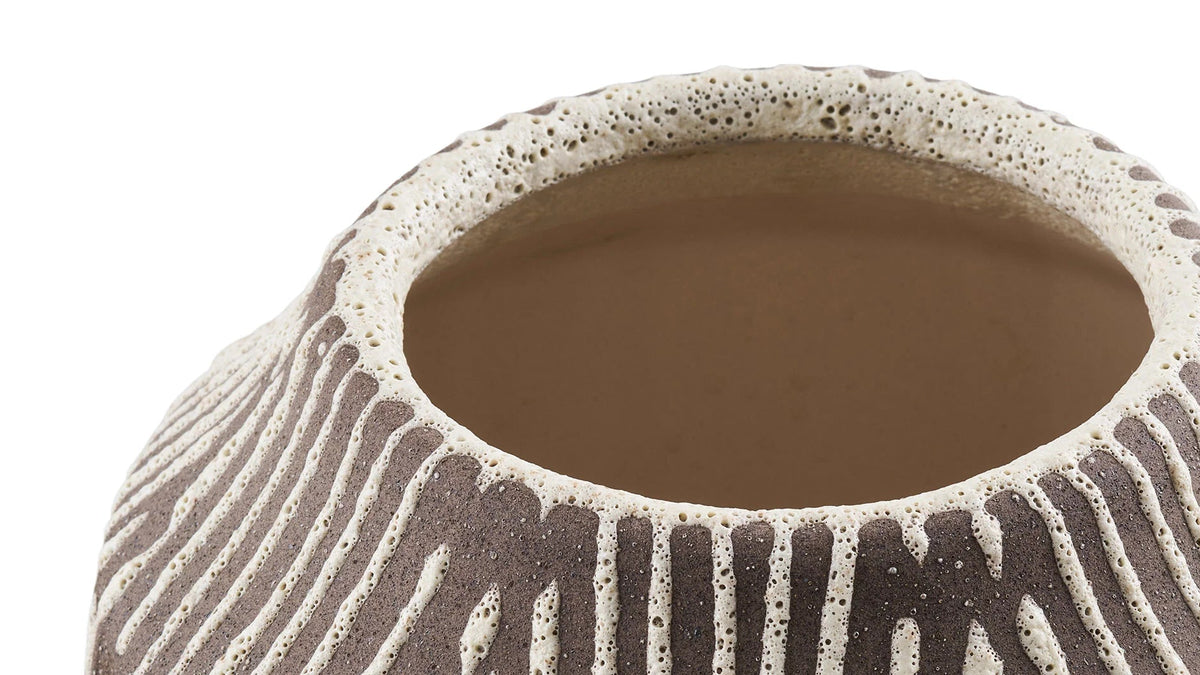 Holiday Vase - made of ceramic in Brown/White
