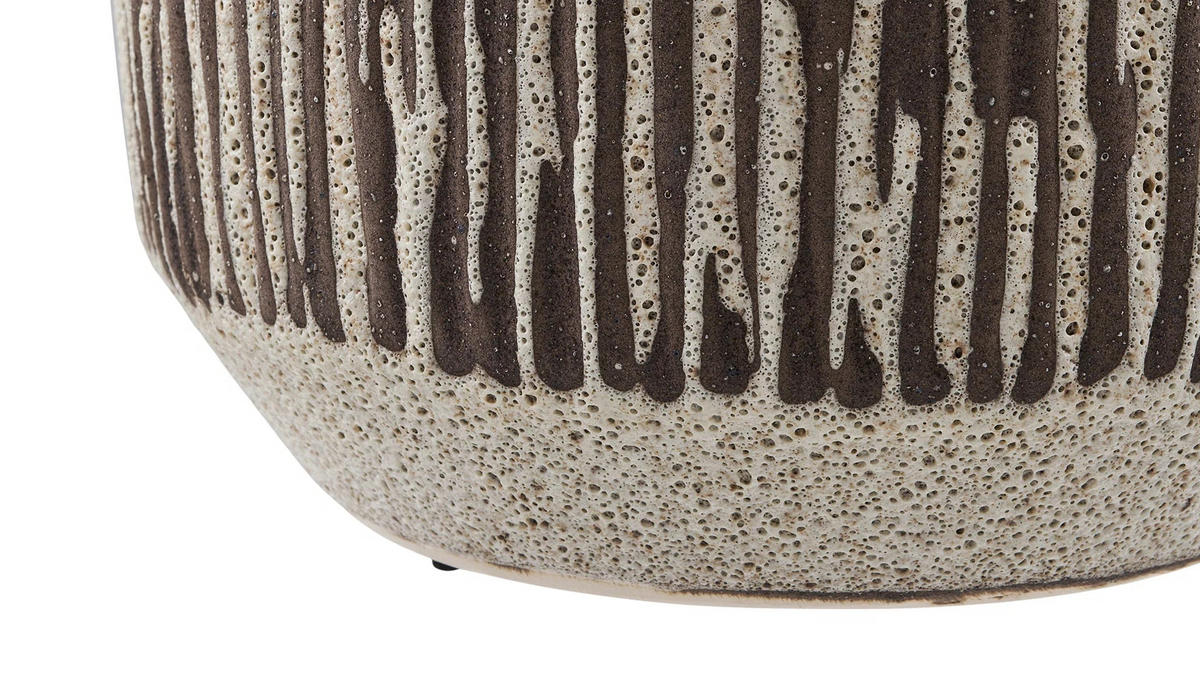 Holiday Vase - made of ceramic in Brown/White