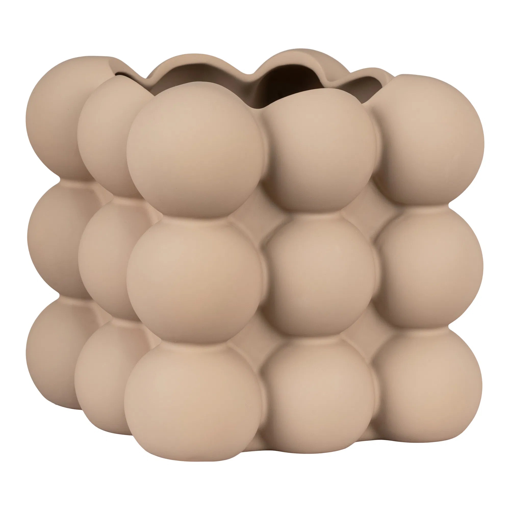 Flowerpot "Caviano" – Playful spherical design made of stoneware