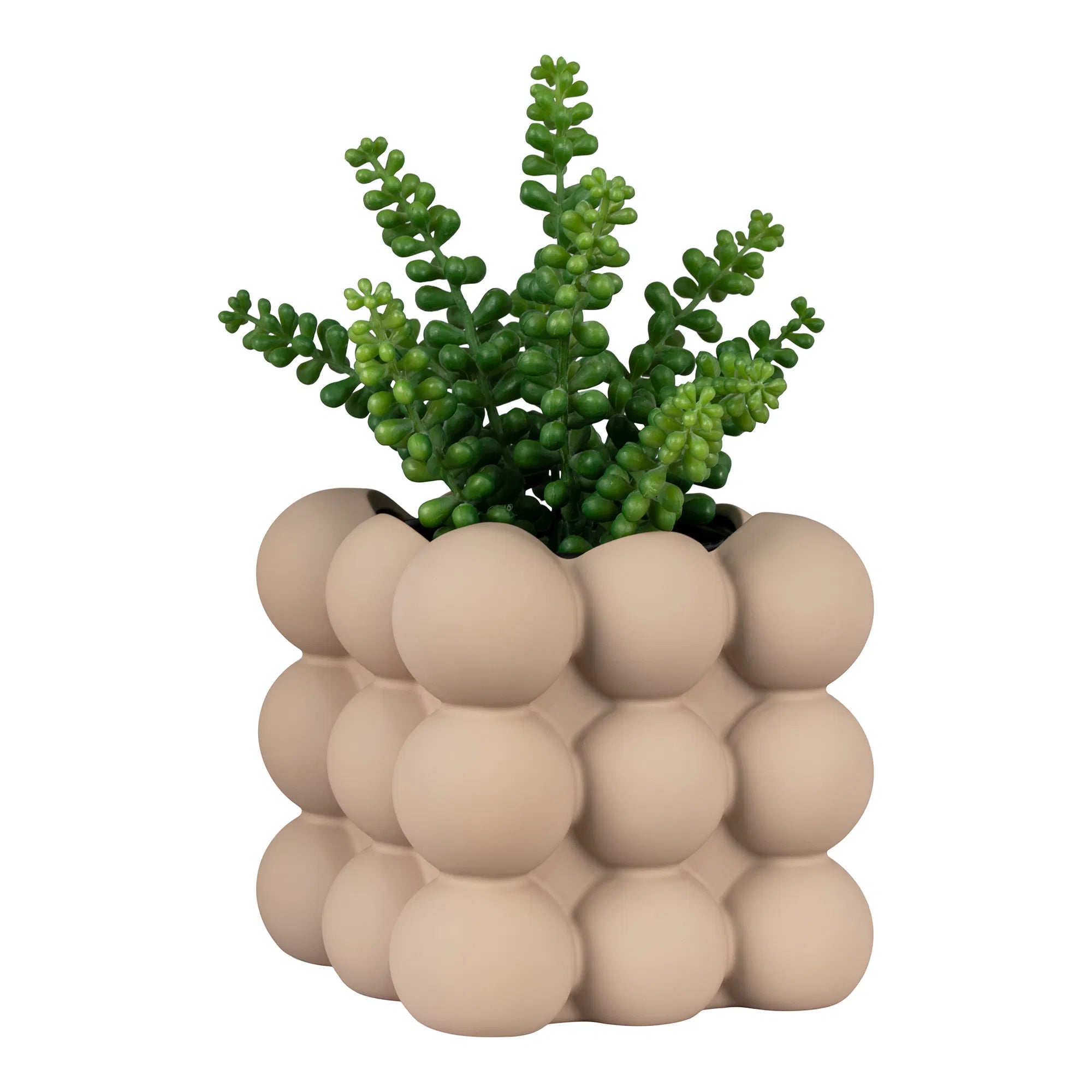 Flowerpot "Caviano" – Playful spherical design made of stoneware
