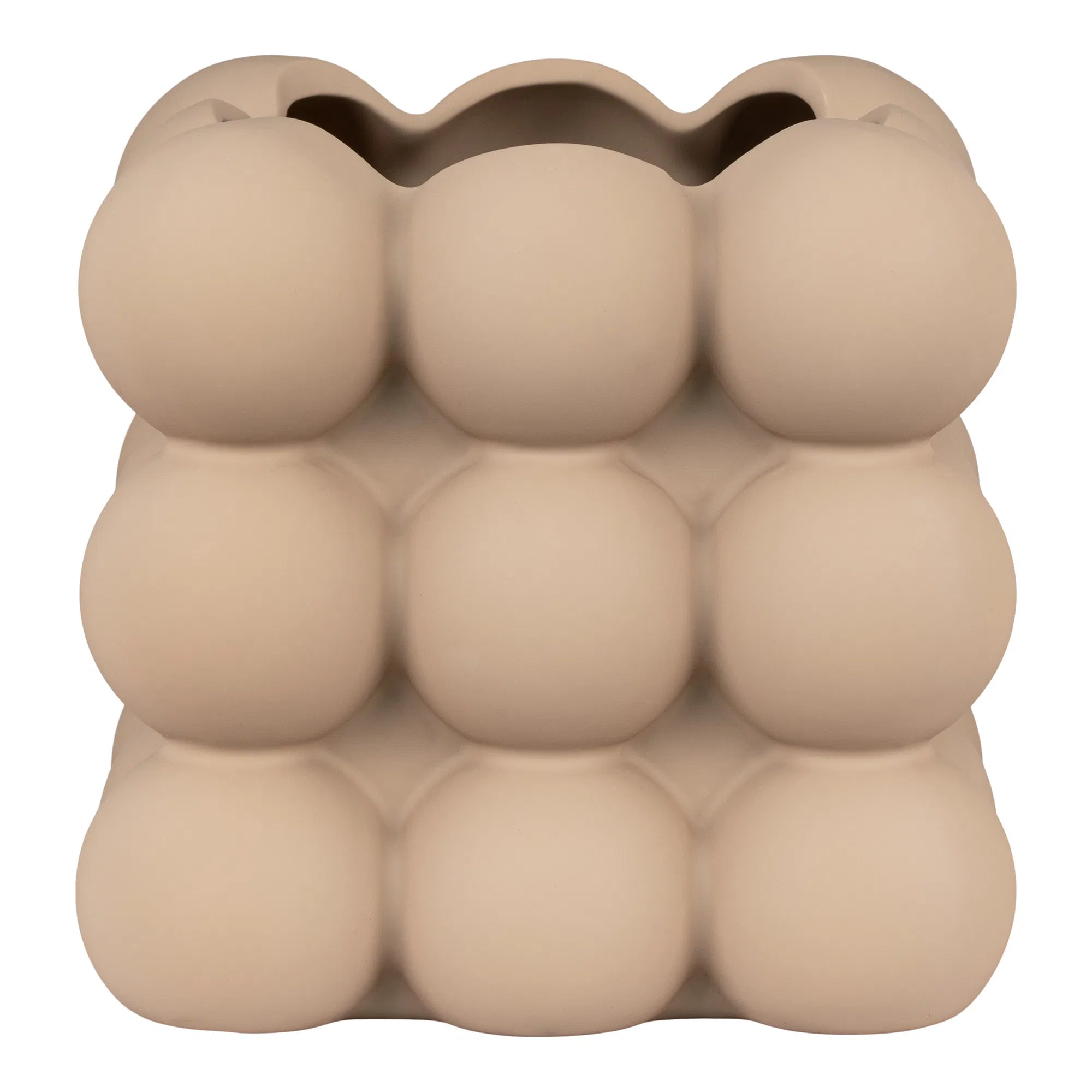 Flowerpot "Caviano" – Playful spherical design made of stoneware