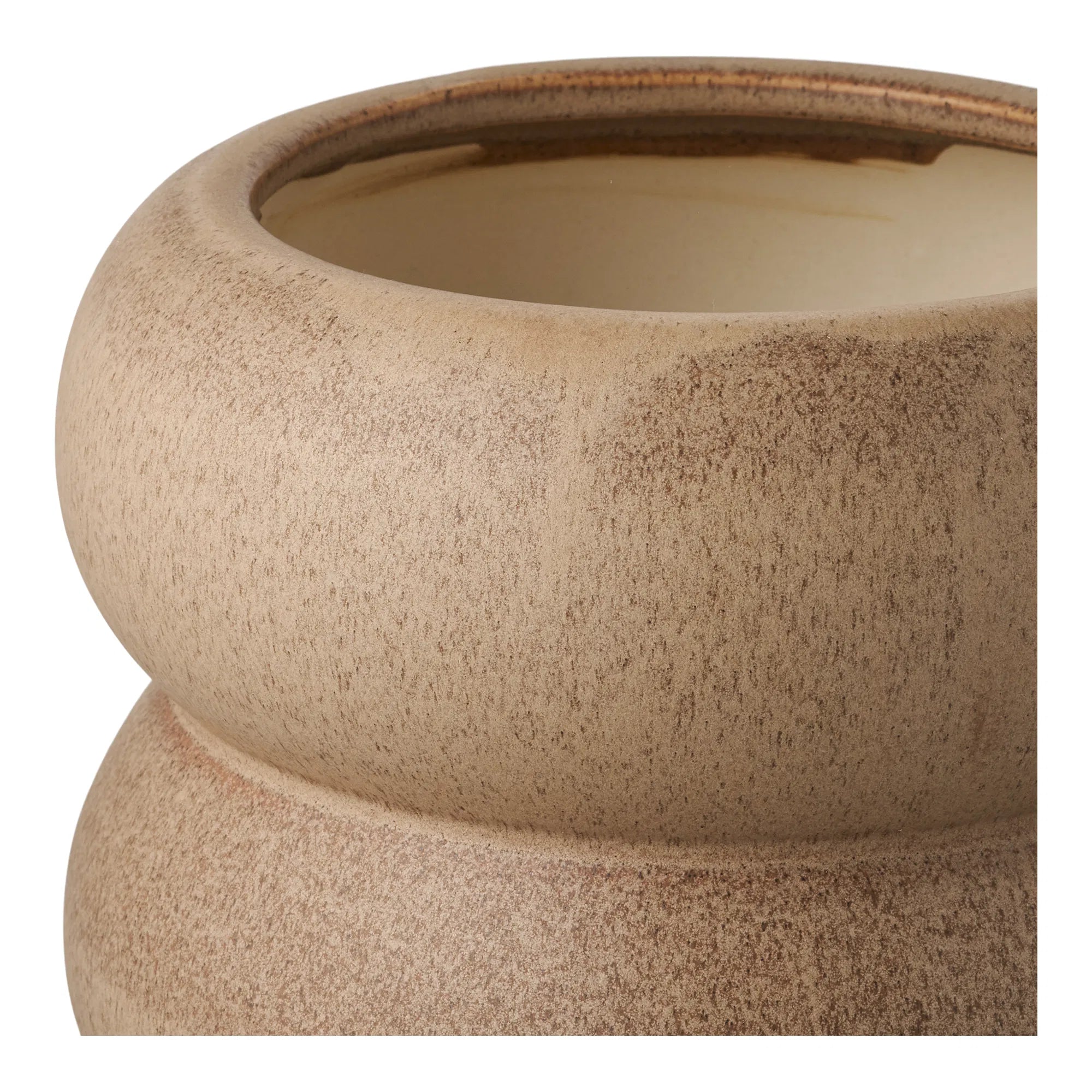 Flowerpot "Arvello" – Brown Ceramic Design with Organic Shape