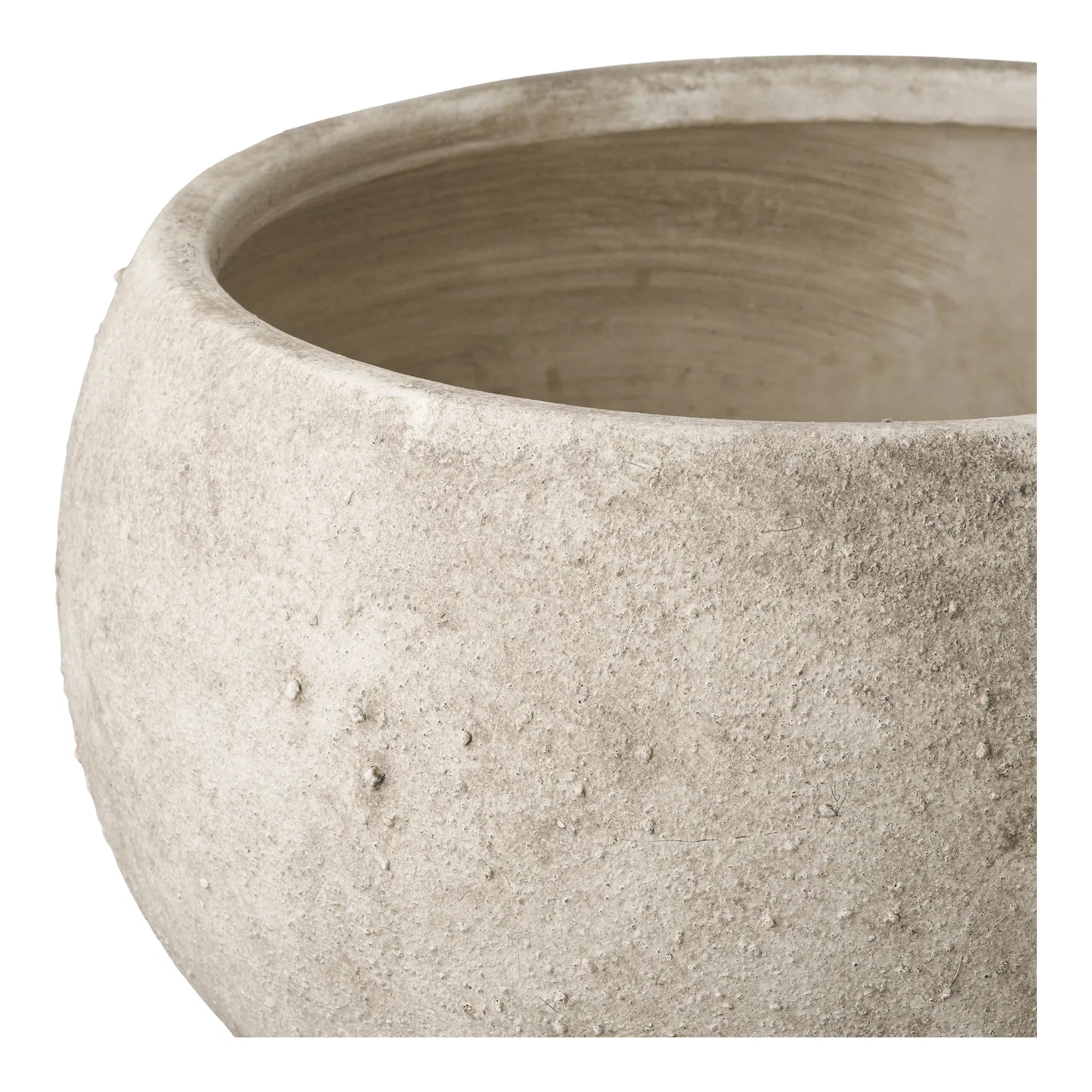 Flowerpot "Silvano" – Gray Ceramic Design in Round Bowl Shape