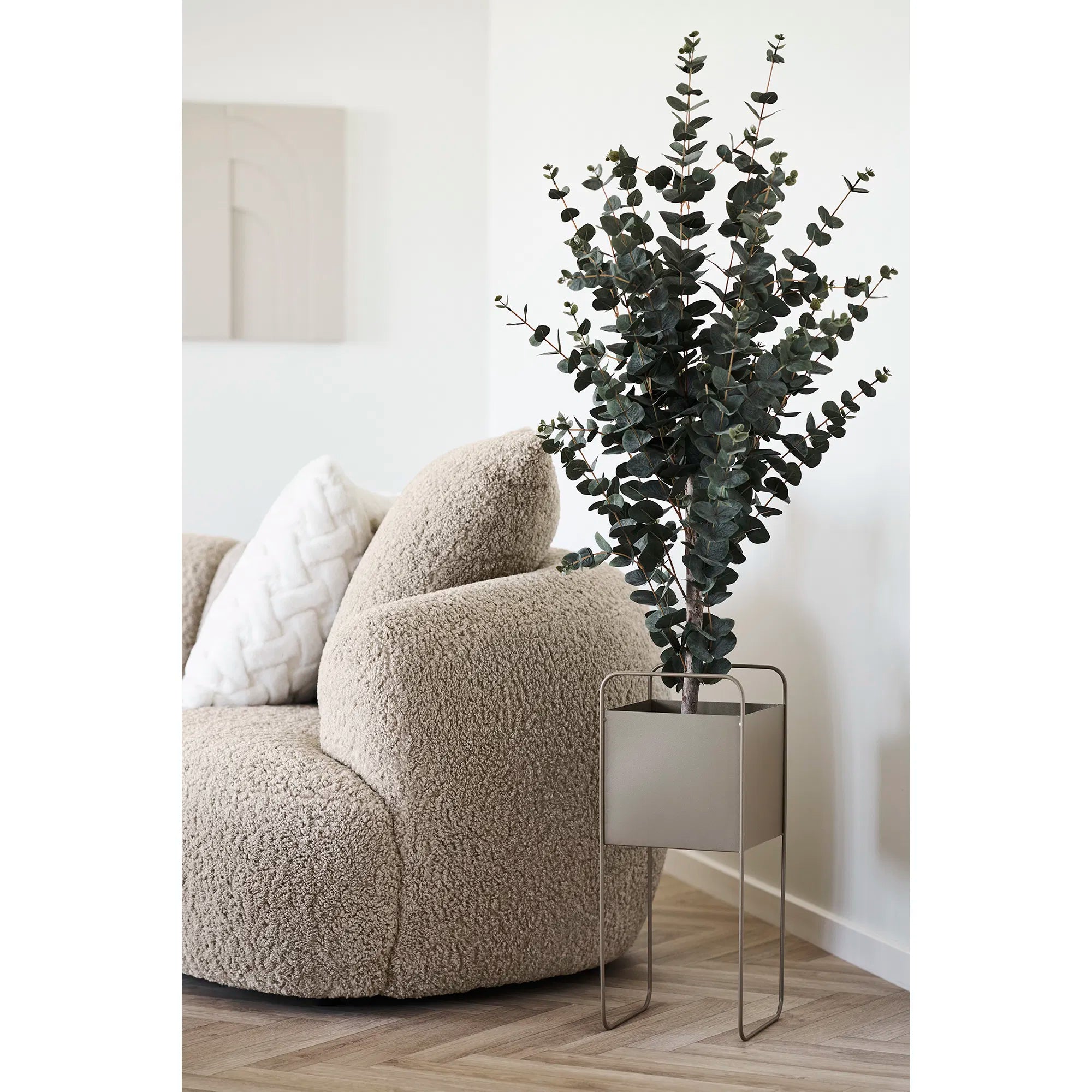 Flowerpot "Marvio" – Modern plant stand made of brown steel