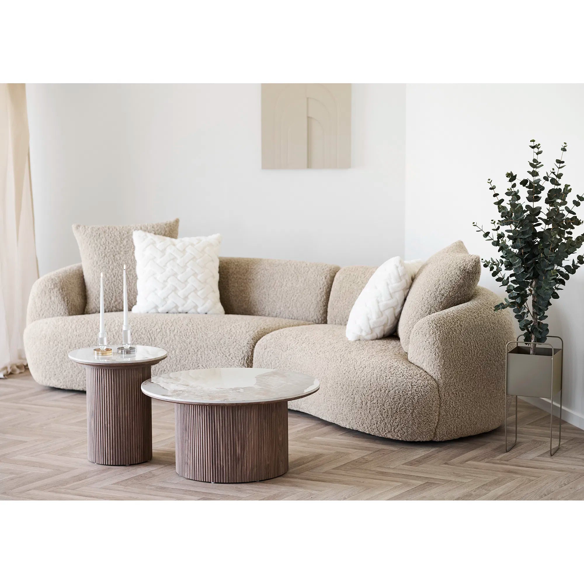 Flowerpot "Marvio" – Modern plant stand made of brown steel