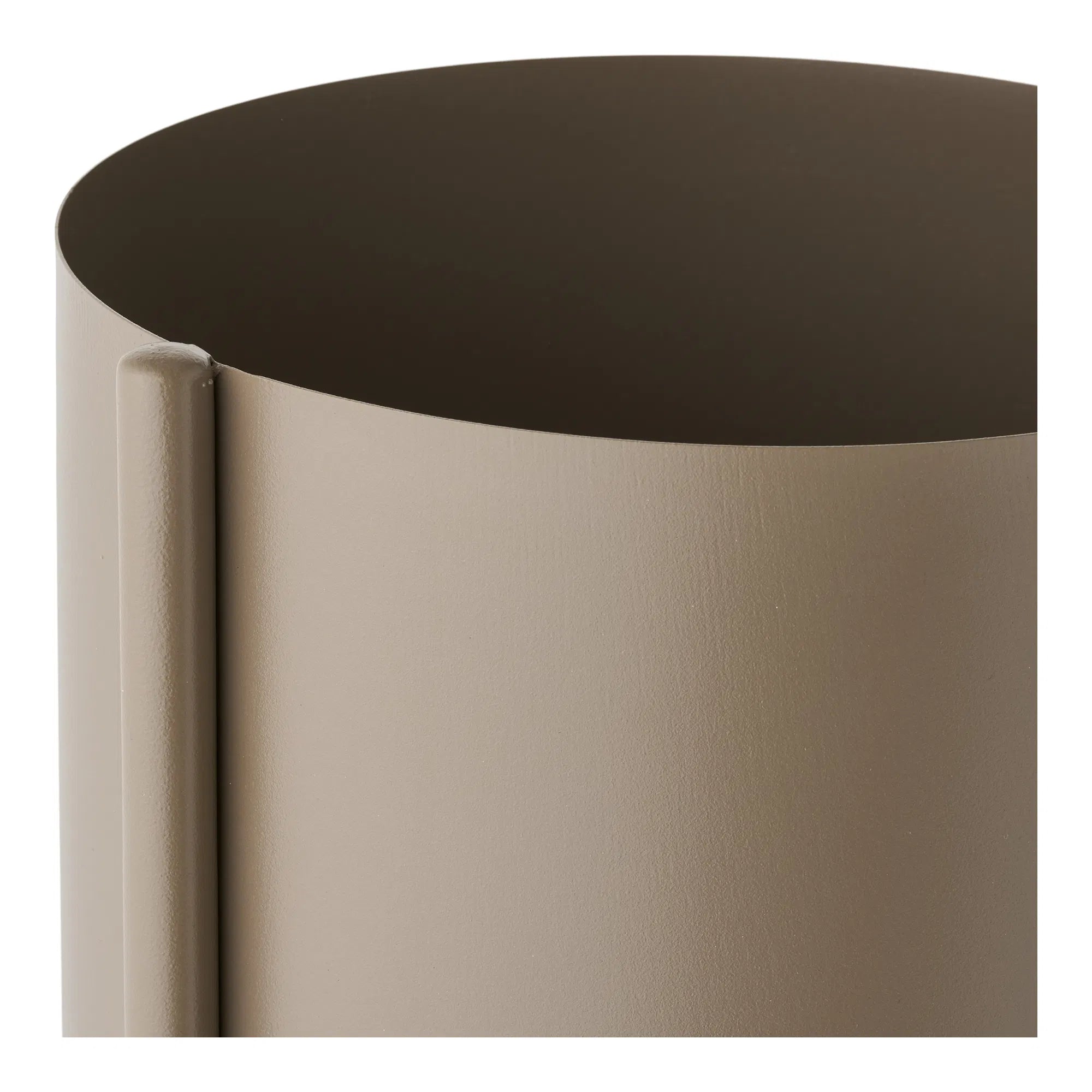 Flowerpot "Marven" – Brown painted steel with modern 3-piece design